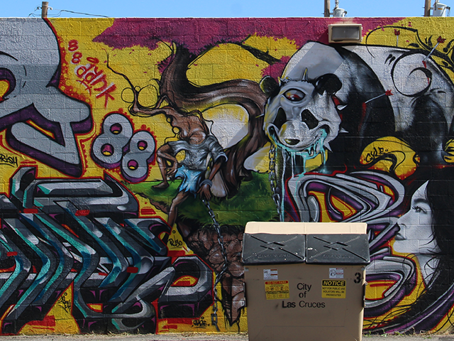 2110 North Alameda Boulevard Eagle Quik Mart Spray Paint Multiple Artists 2016