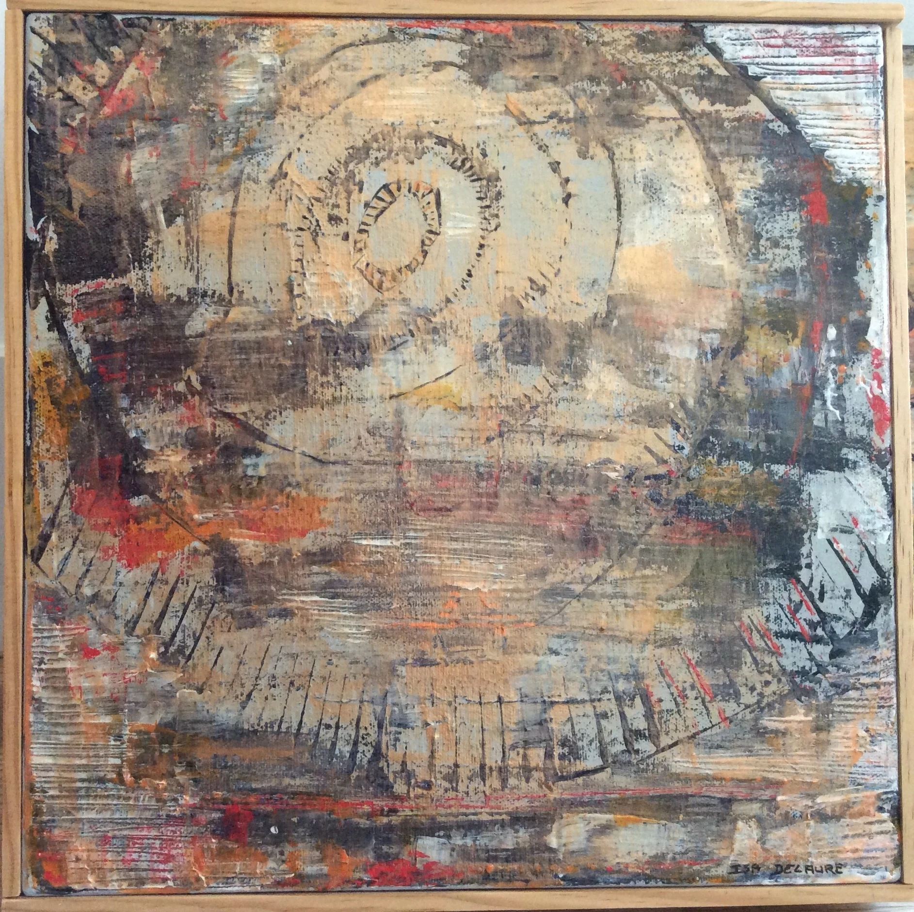 ACRYLIC ABSTRACT 12x12 $350