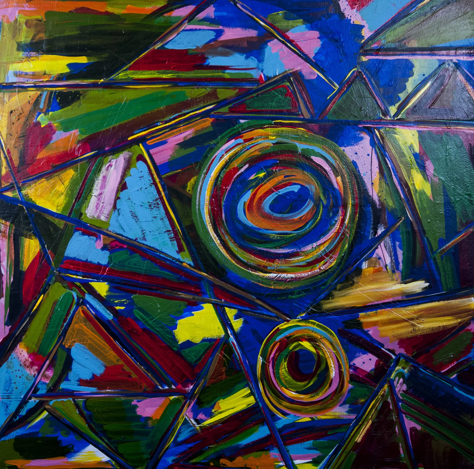 Thailand Influence #8, Acrylic on canvas, 40" x 40", 2020