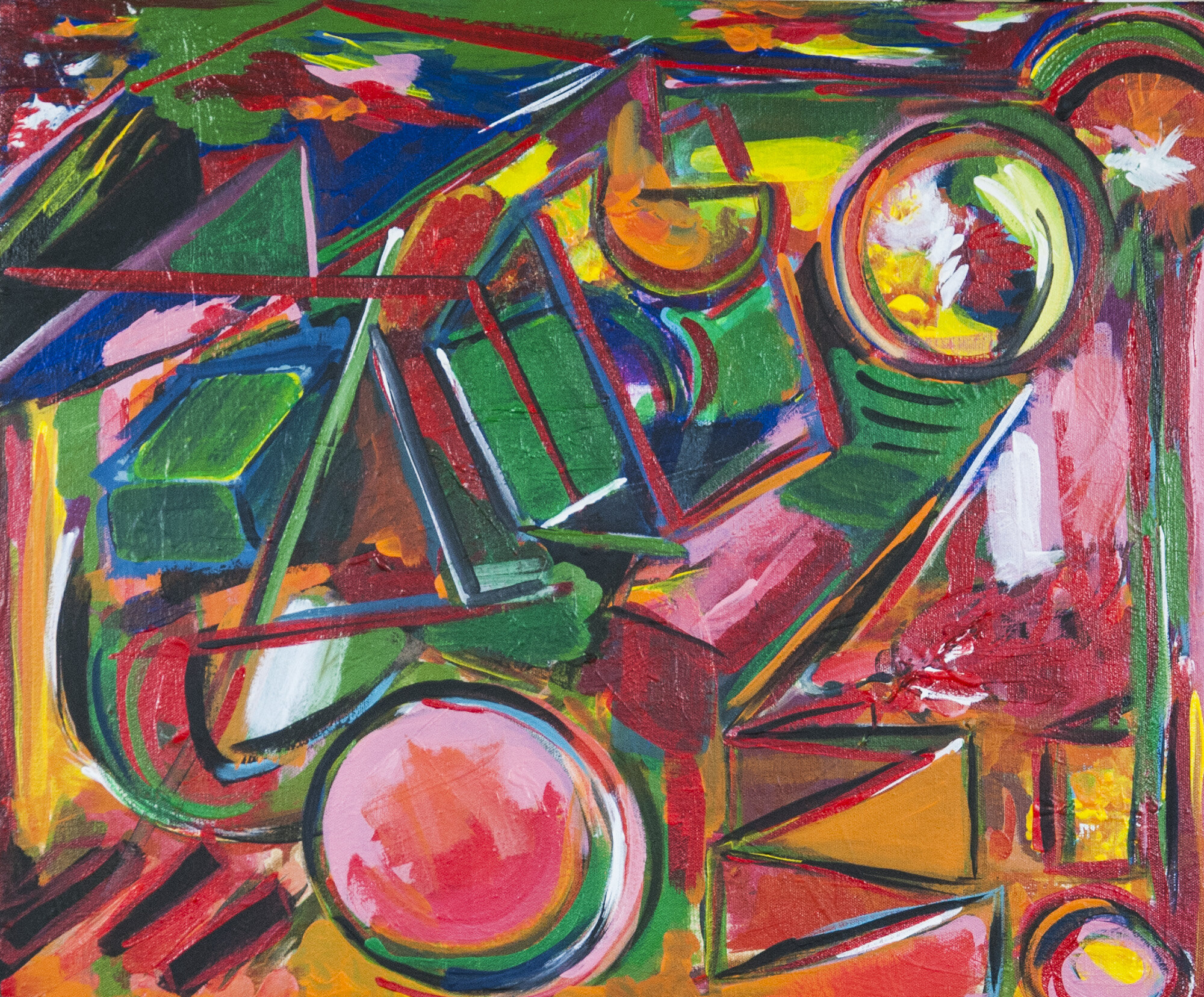 Thailand Influence #10, Acrylic on canvas, 24" x 20", 2020