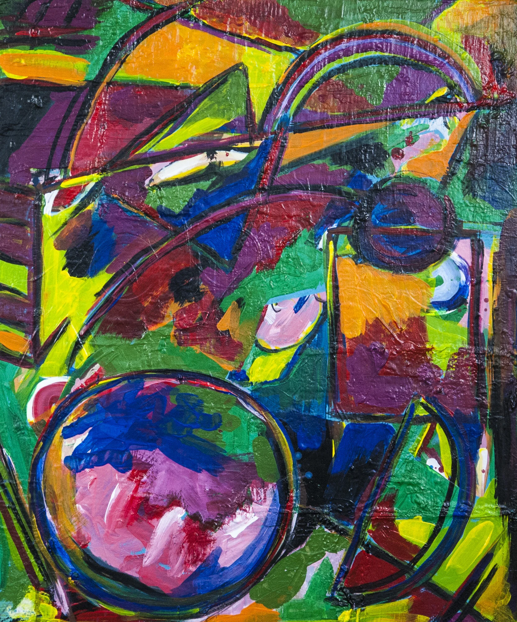 Thailand Influence #13, Acrylic on canvas, 20" x 24", 2020