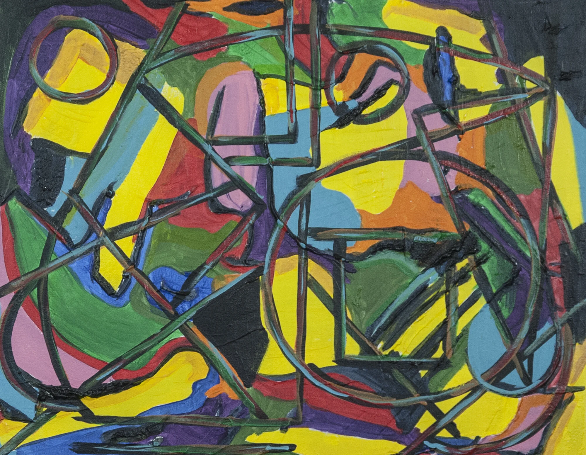 Thailand Influence #14, Acrylic on canvas, 20" x 16", 2020