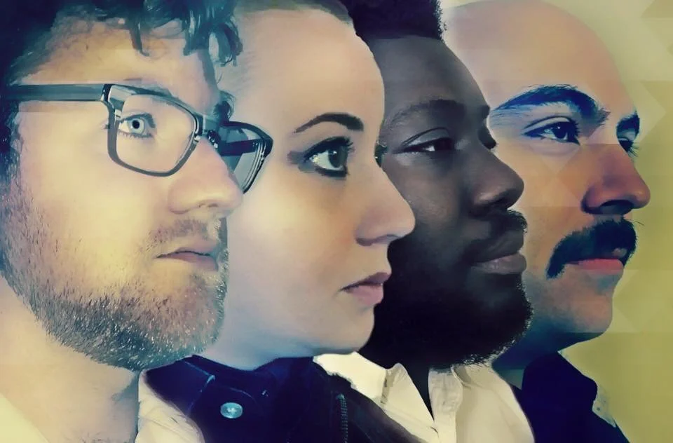 The cast of “Lobby Hero,” from left, Daniel Henry, Devyn Ray Villarreal, Eugene Jones and Badi Mirheli.