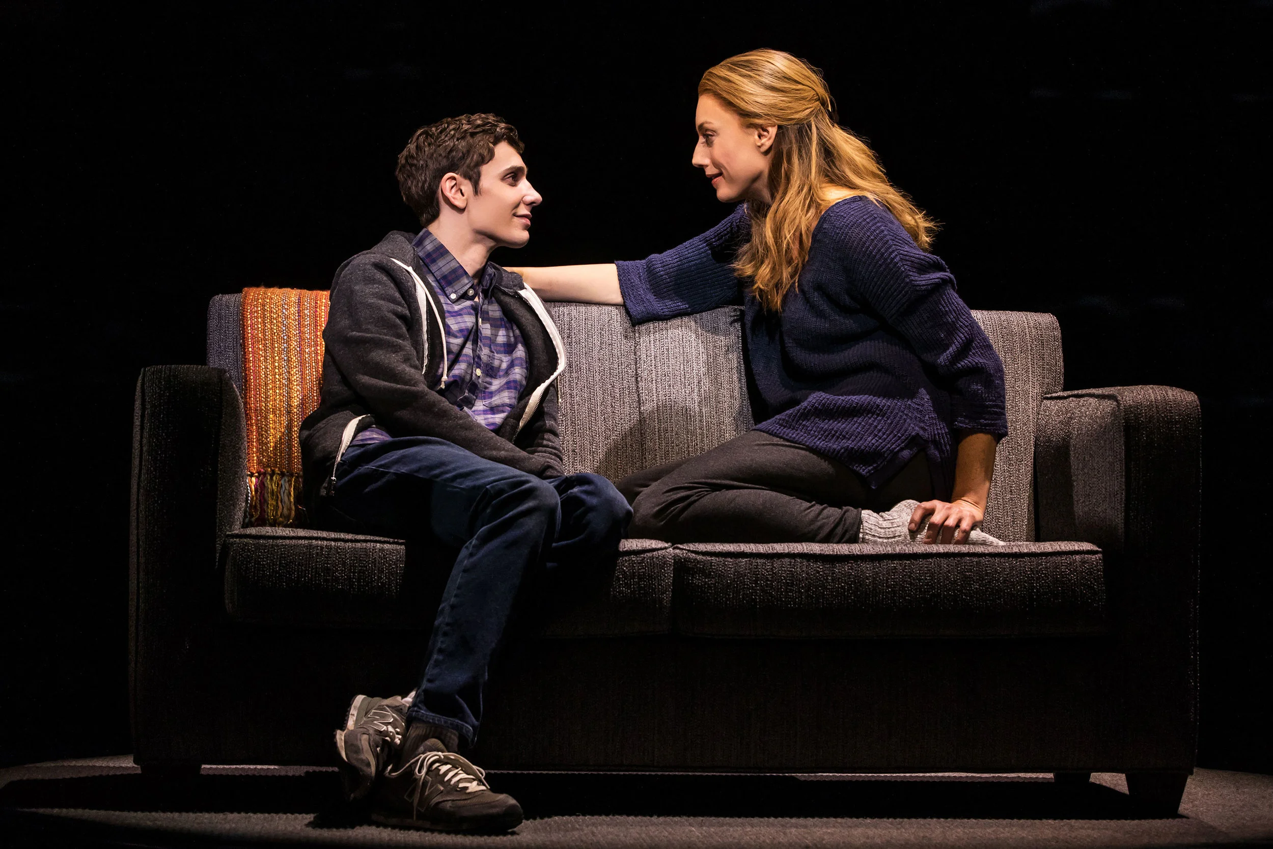Ben Levi Ross and Jessica Phillips in the national tour of Dear Evan Hansen.