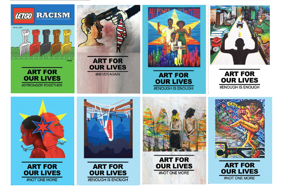 Poster designs created by NYAM youth.