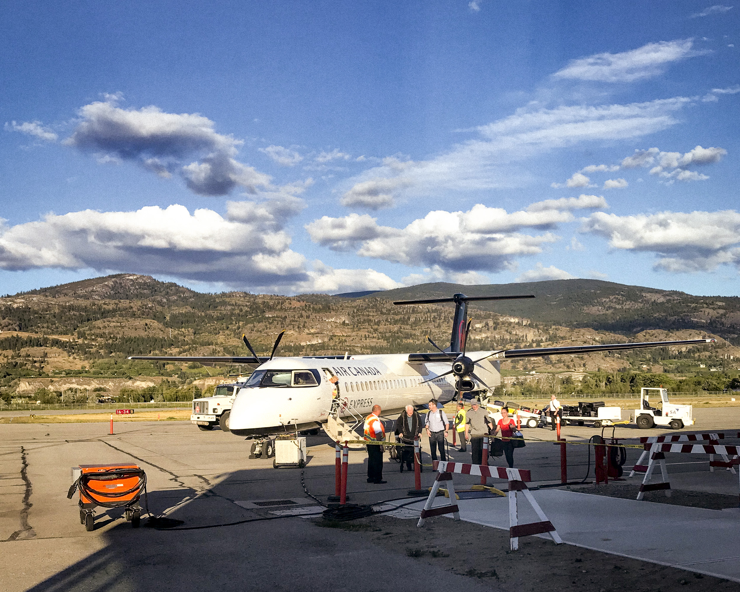 I took this propeller plane from Vancouver to Penticton. Flying in between the mountains, as opposed to over them. was a new and unique experience.
