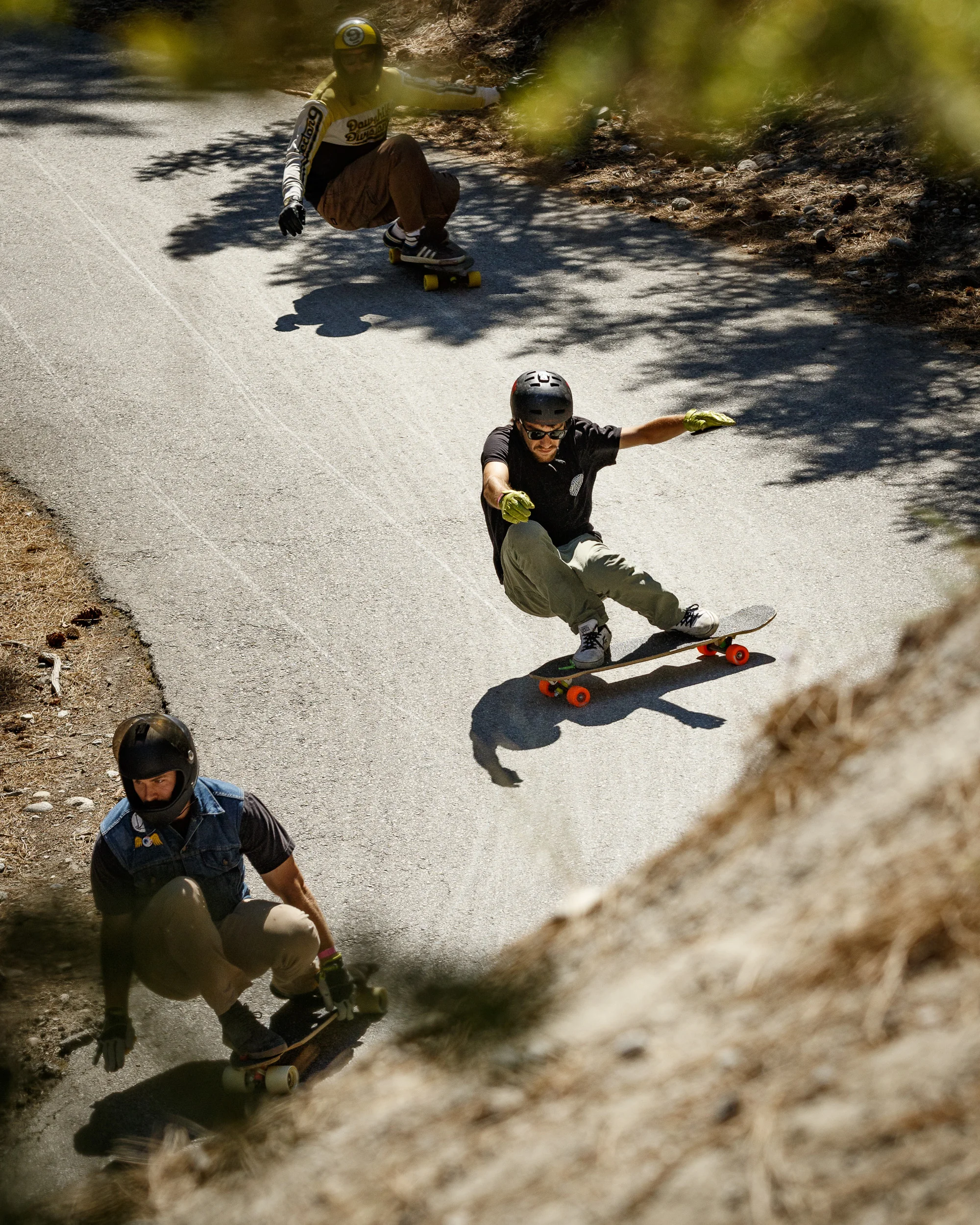 Tim Smith styling it out through Dead Man’s, which was mercifully free of pinecones this year.