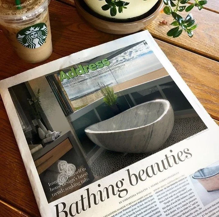 The soaking tub of your dreams...as featured in The Boston Globe - https://www.boston.com/real-estate/real-estate-news/2018/02/17/what-are-soaker-tubs/