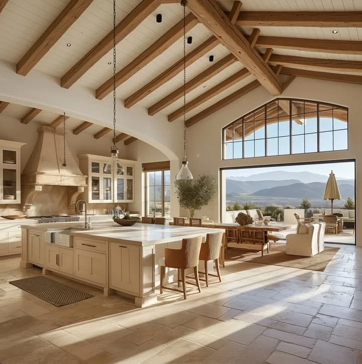 Natural materials and colors is a beautiful way to create a stunning home that is comfortable and welcoming while still having that all important wow factor.  Interior Design: @SMDAinc