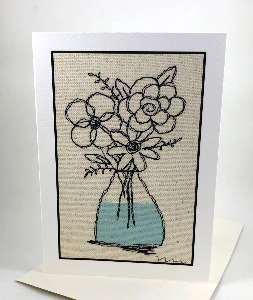 Frame Able Note Card 3 Flower Vase Margarts