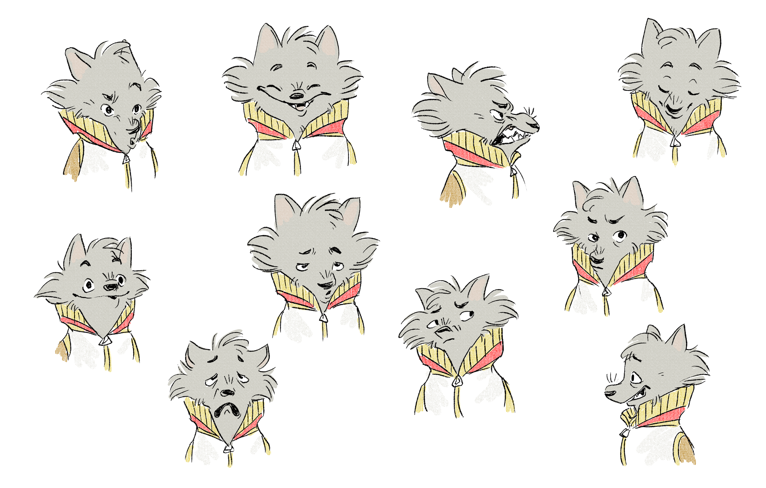 Varsity Wolf Expressions