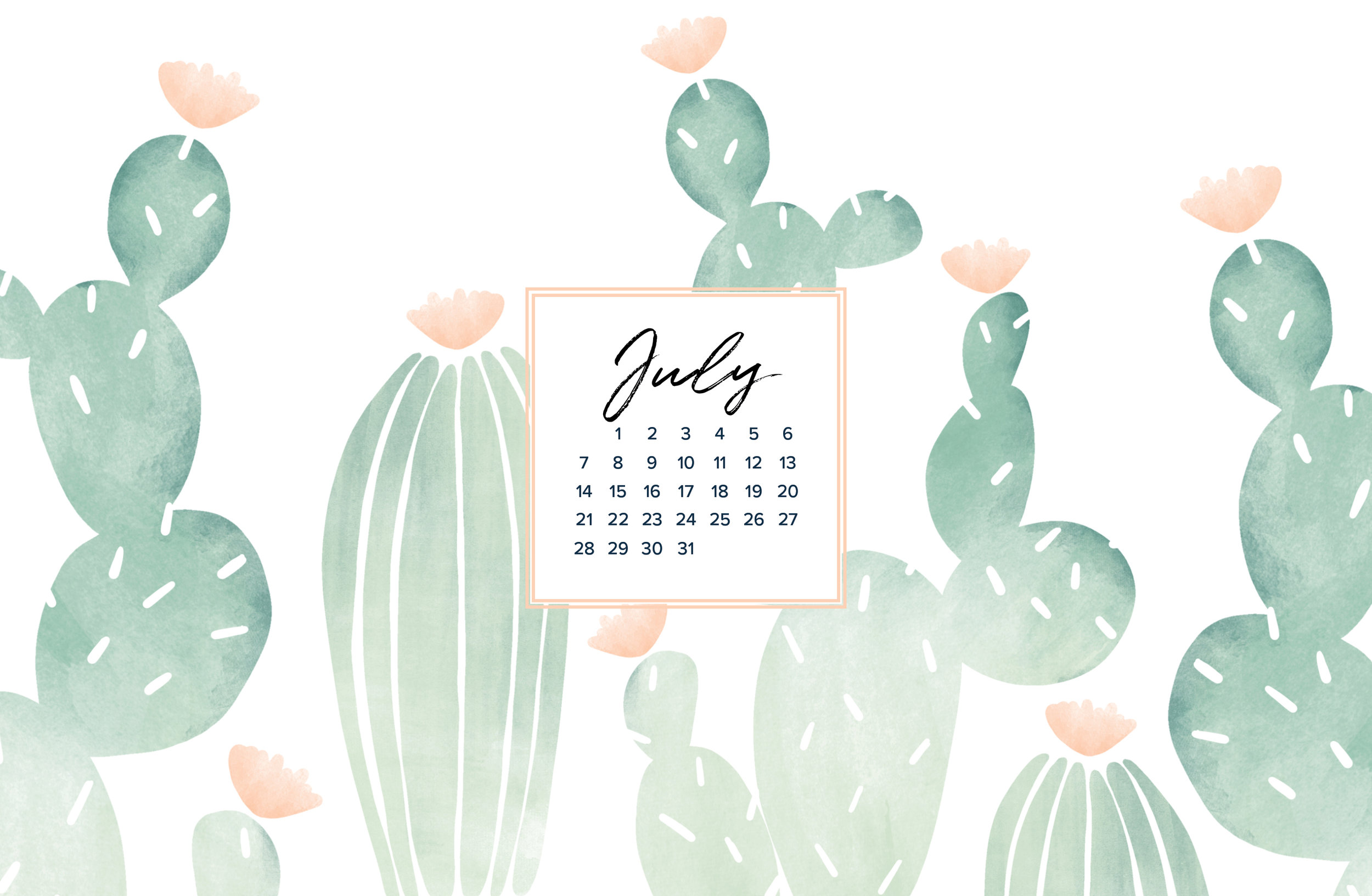 July 2021 wallpaper calendars  32 FREE cute and colorful options