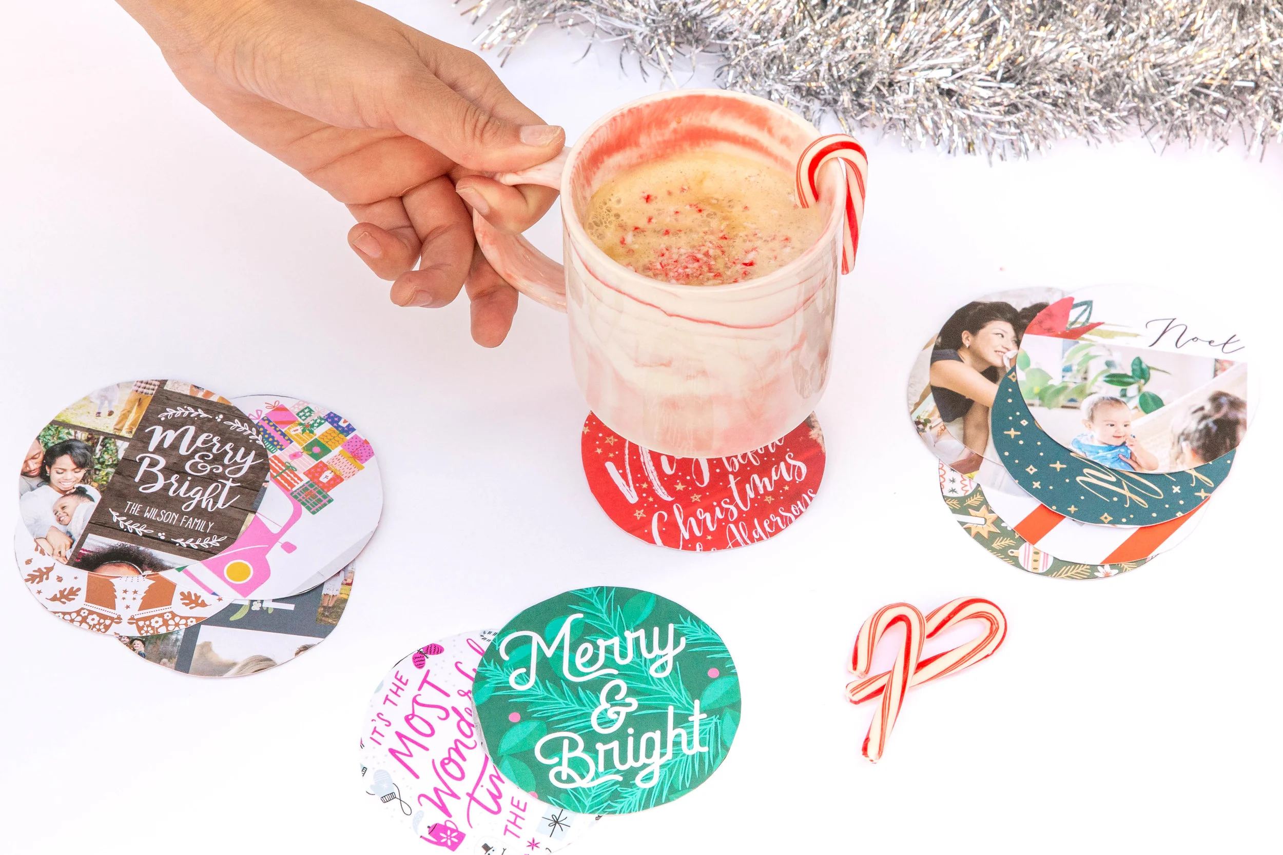 How to Create Holiday Card Coasters