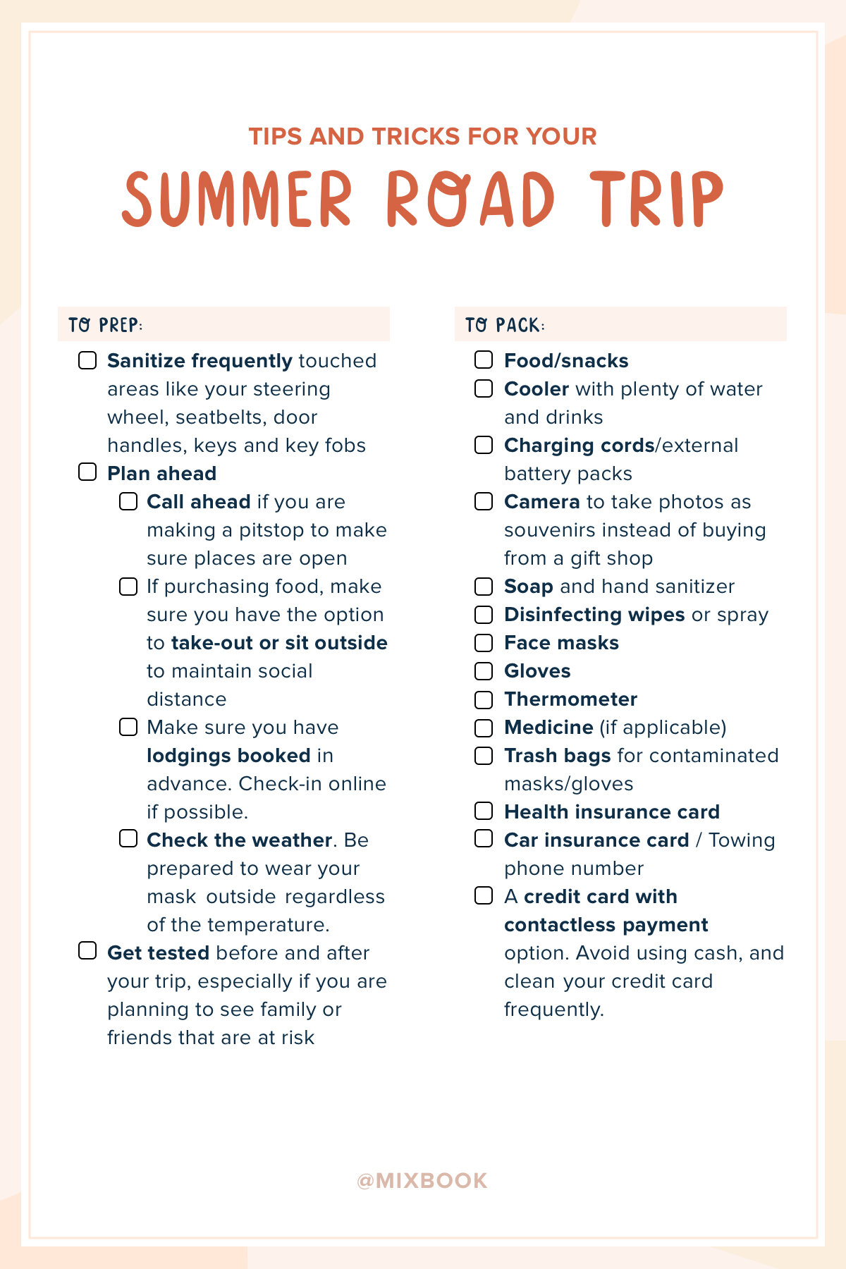 38 Helpful Items You Must Have on a Family Road Trip Checklist - Road Trip  Wanderers