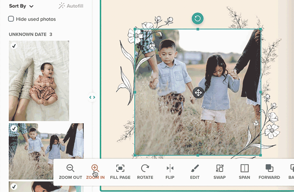 The New Mixbook Editor Zoom, Rotate, and Adjust Your Photos