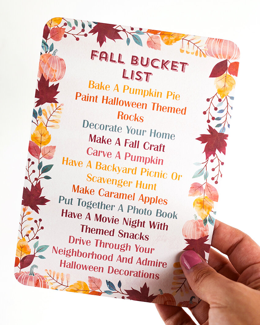 How To Make A Fall Bucket List Card — Mixbook Inspiration