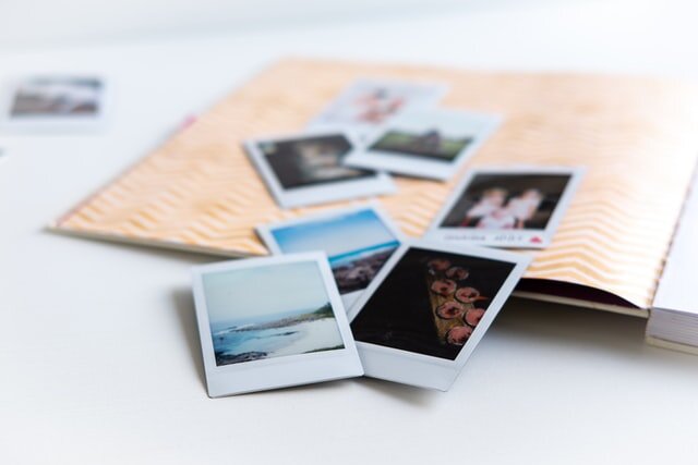 Story of Us: Square Scrapbook Photo Album for Polaroid Photos with Writing  Space