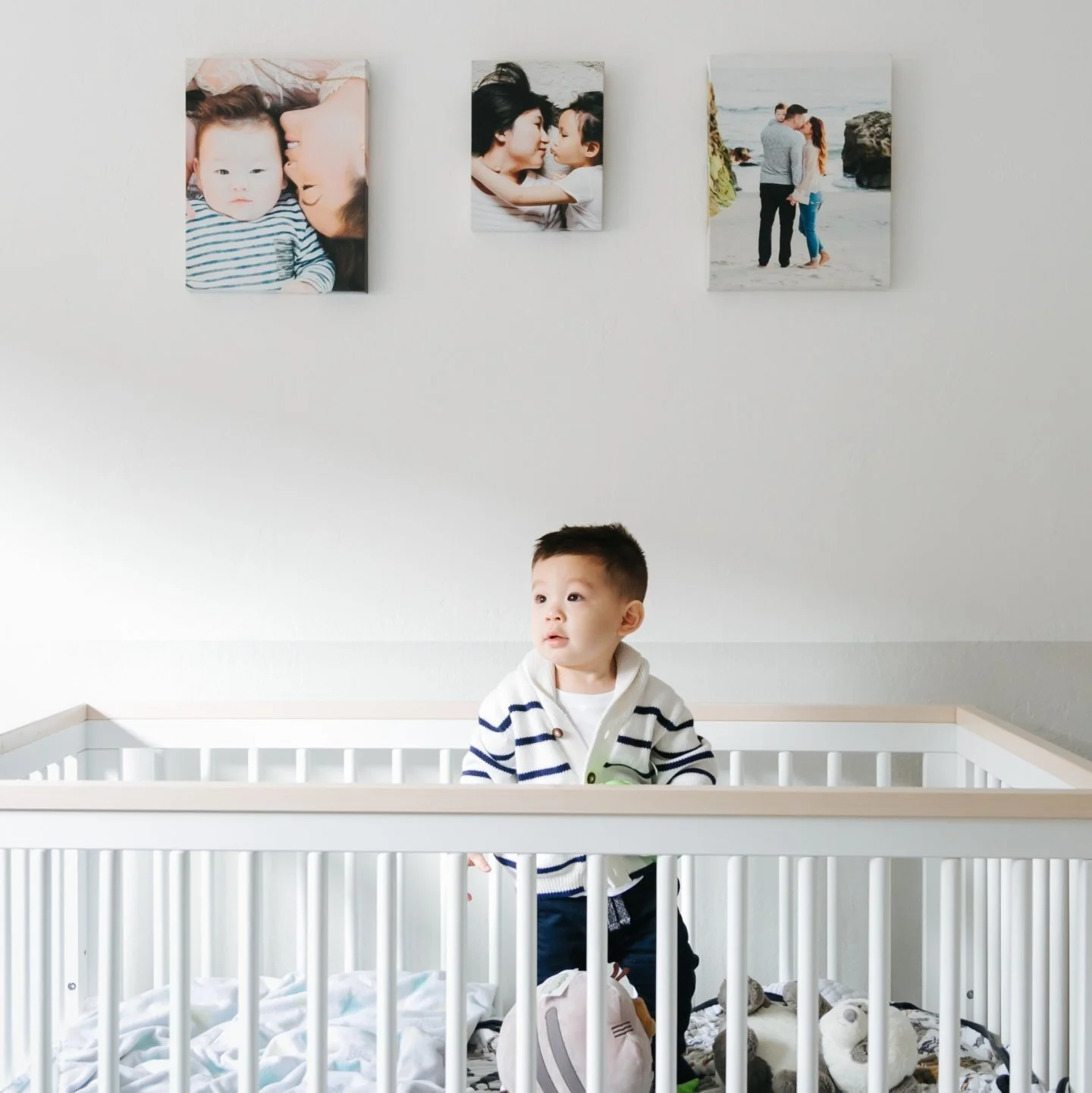 Welcome to my crib 🍼 . Mixbook canvas prints come ready to hang for an easy upgrade to empty walls.