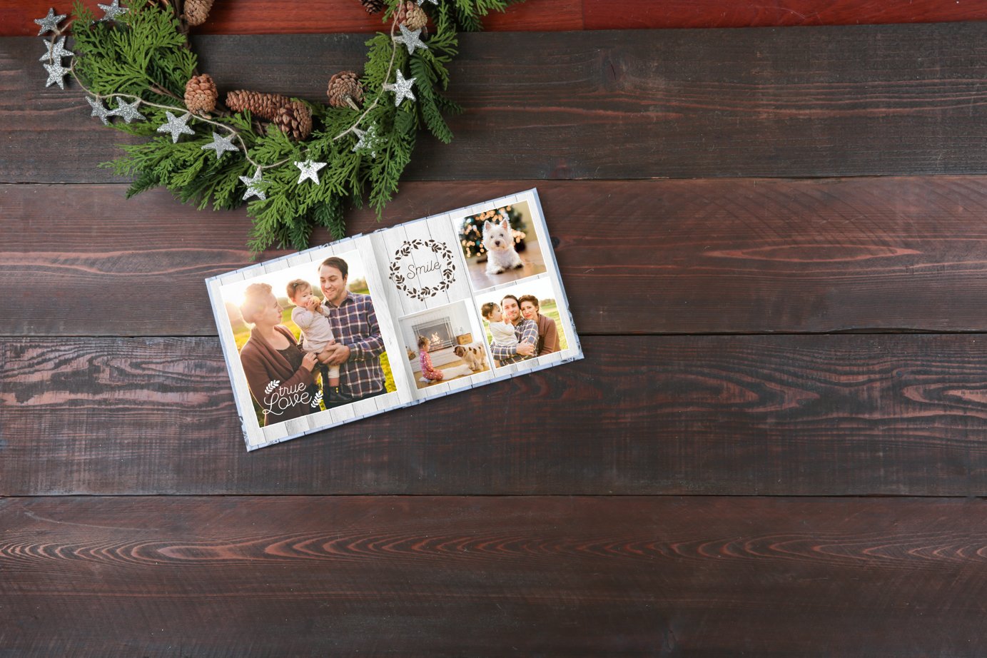 Personalised Vintage Christmas Memories Scrapbook Memory Photo Album Gift 