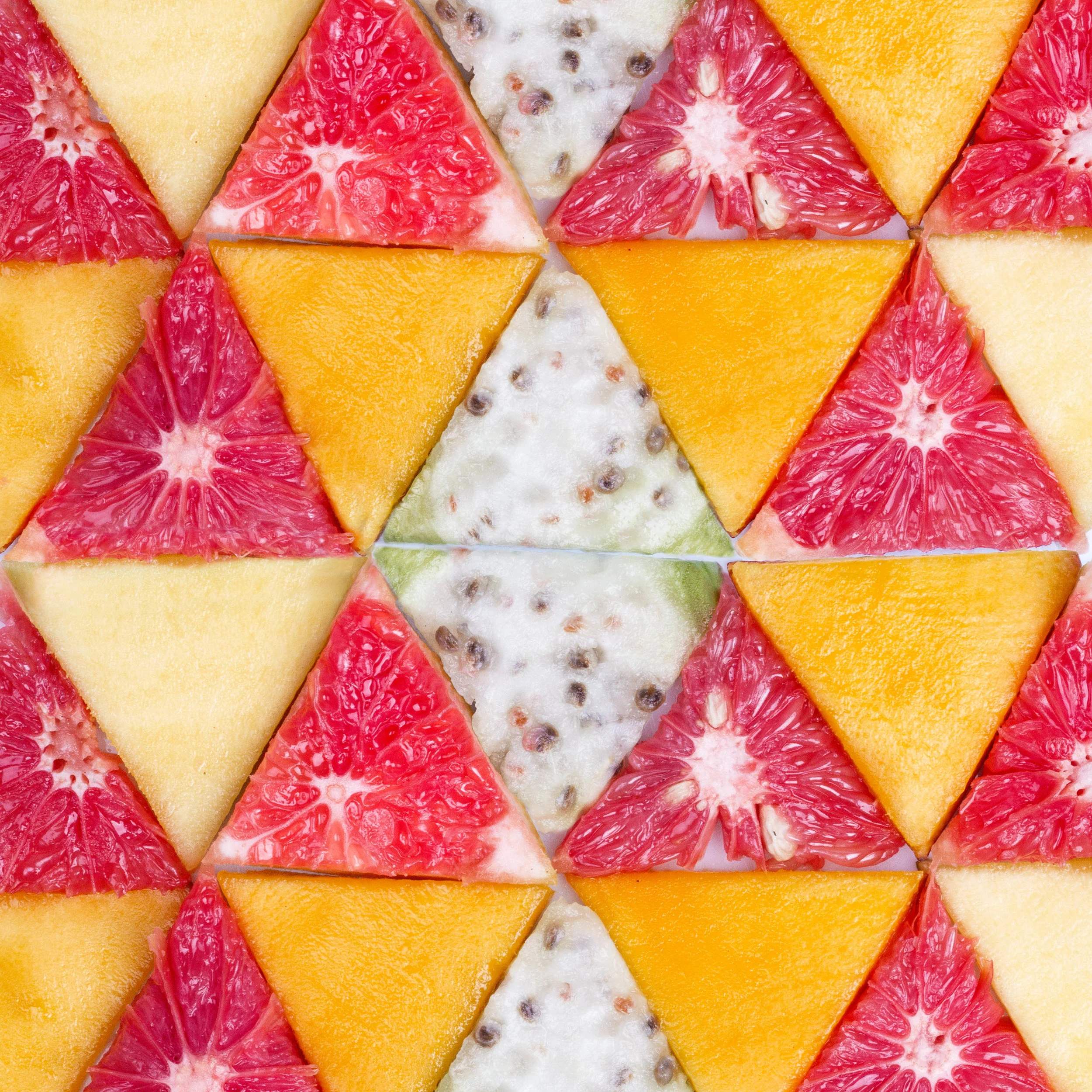  Grapefruit, mango, and cactus pear. 