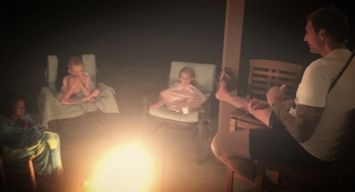 Fireside scary stories.
