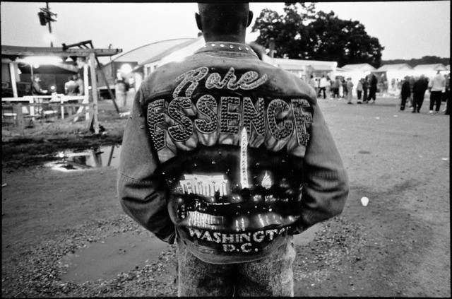 Andre “Whiteboy” Johnson of Rare Essence, 1990. Photograph by Darrow Montgomery/ Washington City Paper.