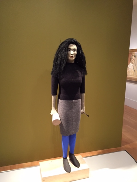Marisol, Judith Shea, polystyrene foam, balsa wood, felt, paper clay, paint, steel and synthetic hair, 69 5/8 × 24 1/2 × 13" (2014), Smithsonian National Portrait Gallery