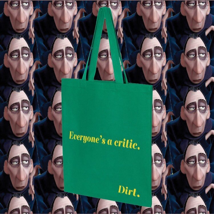 Have you ordered your &ldquo;Everyone&rsquo;s a critic&rdquo; tote bag? Pre-sale is still going through November 20! Totes are $25, including shipping (US only). ✨
.
Head over to dirtdmv.com to place your pre-sale order! All proceeds go directly towa