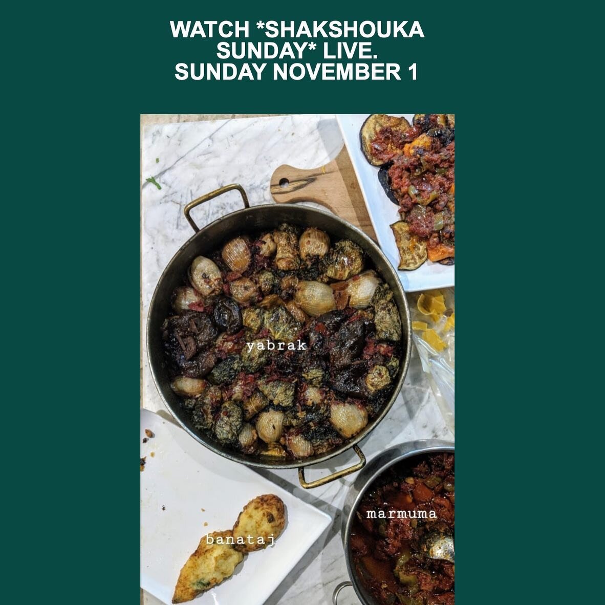 👋 Join us on IG at @dirt.dmv for this week's *LIVE* Shakshouka Sunday on
Nov 1st at 6 pm Tunis (GMT+1) / 9 am PST / 12 EST
~
Our co-founding editor Ikram Lakhdhar (@lalaik) and Tunis-based artist and food researcher Rafram Chaddad (@Rafram_x) will p