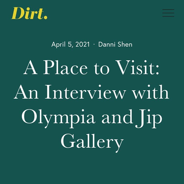 Fresh *Dirt* on site today! ✨ Danni Shen (@danni_sh) spoke with @olympiartz and @jipgallery about their online exhibition format &ldquo;A Place to Visit.&rdquo; Now in its third volume, the series seeks to directly support artists while also directly