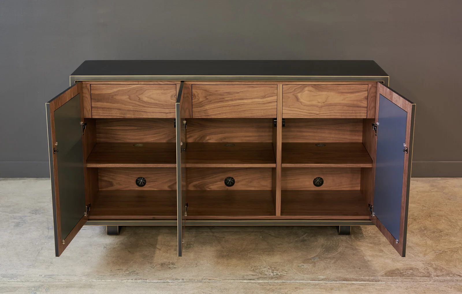 Soho Sideboard_Oiled Bronze and Bronze Mirror with Natural Walnut Interior_4.jpg