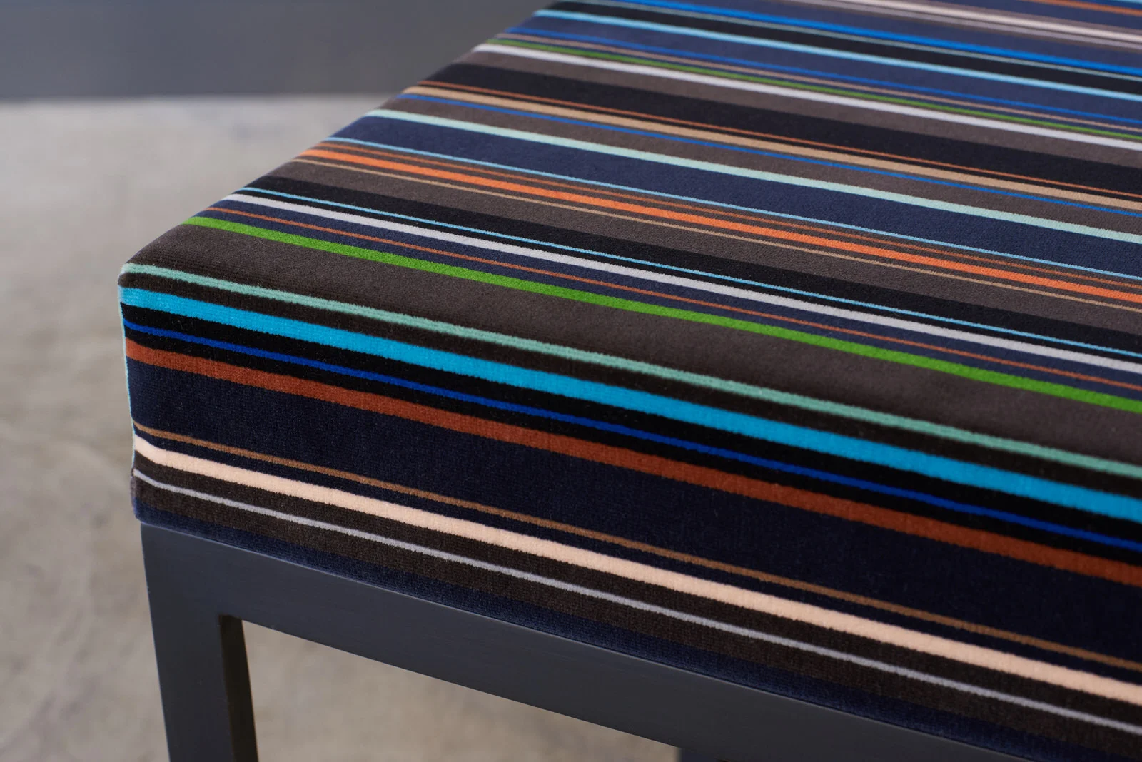 Darin Stool_Onyx and Maharam Velvet Stripe 006 Charcoal_4.jpg