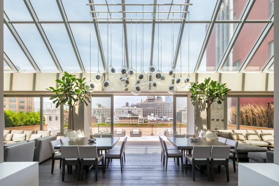 Merchant House - Tribeca Penthouse Shown: Upholstered Nolita Chair, Arte Dining Table