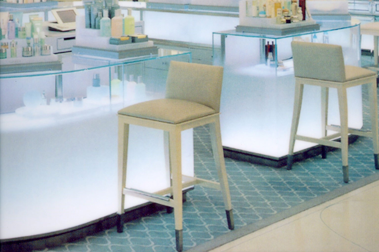 Estee Lauder Shown: Custom Counterstools
