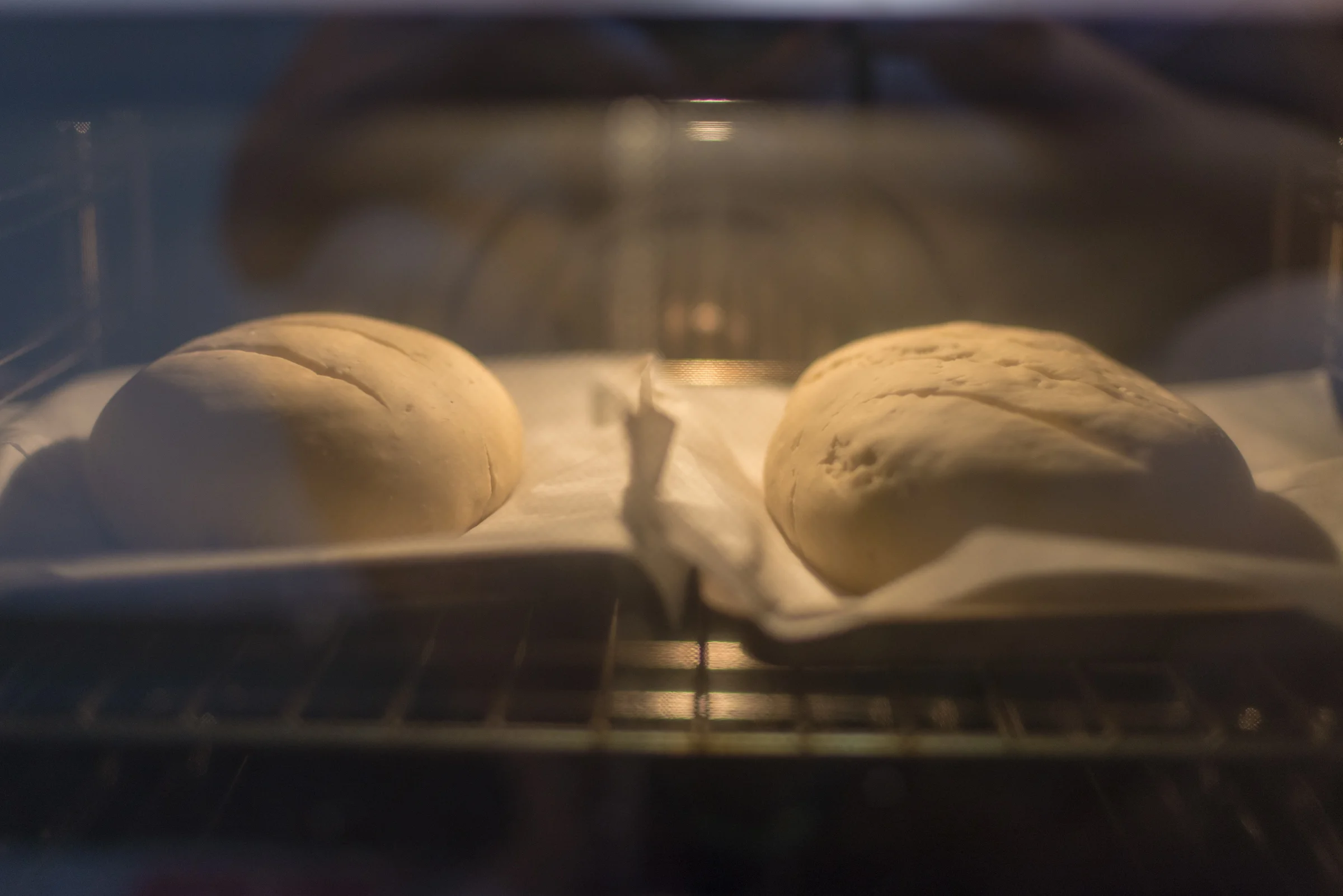 In the oven!