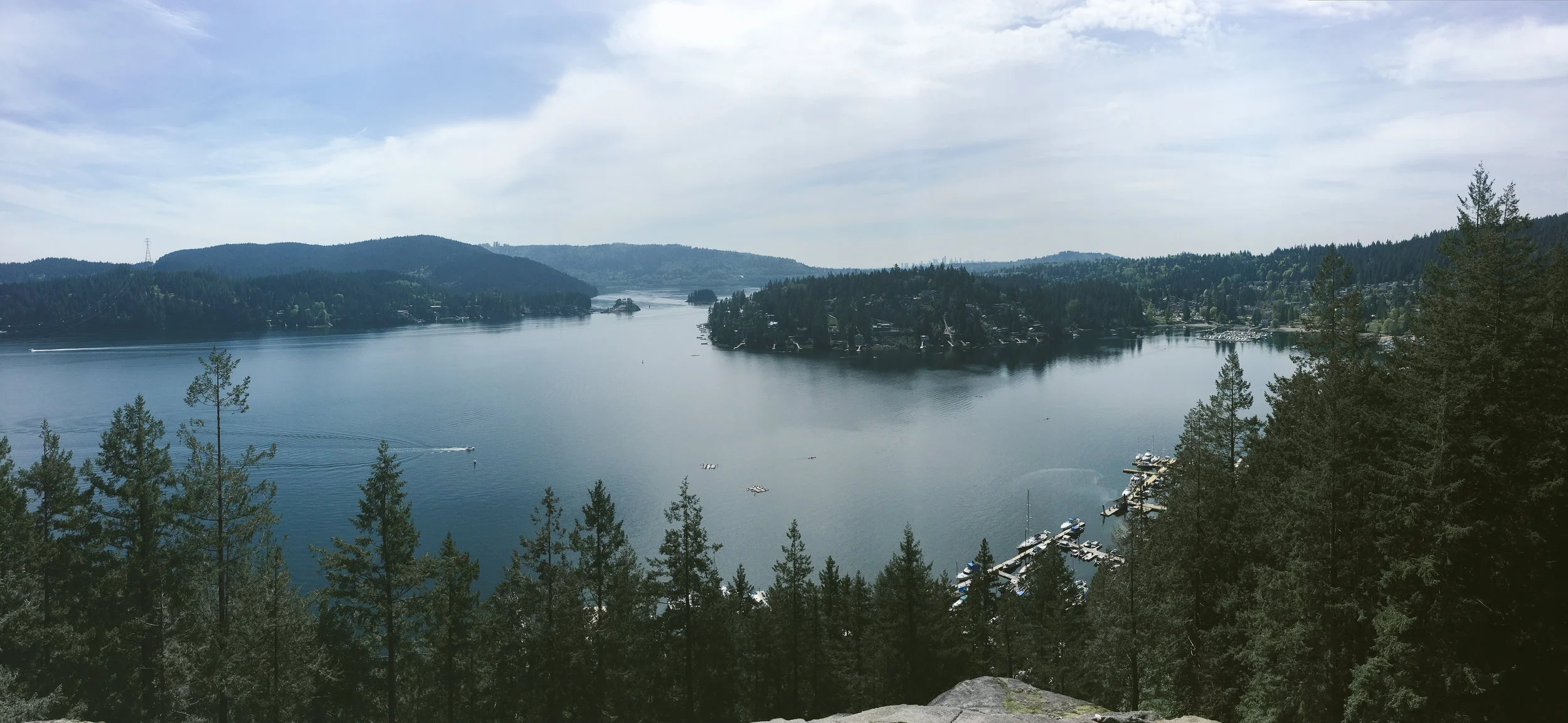 The view from Quarry Rock in Deep Cove.