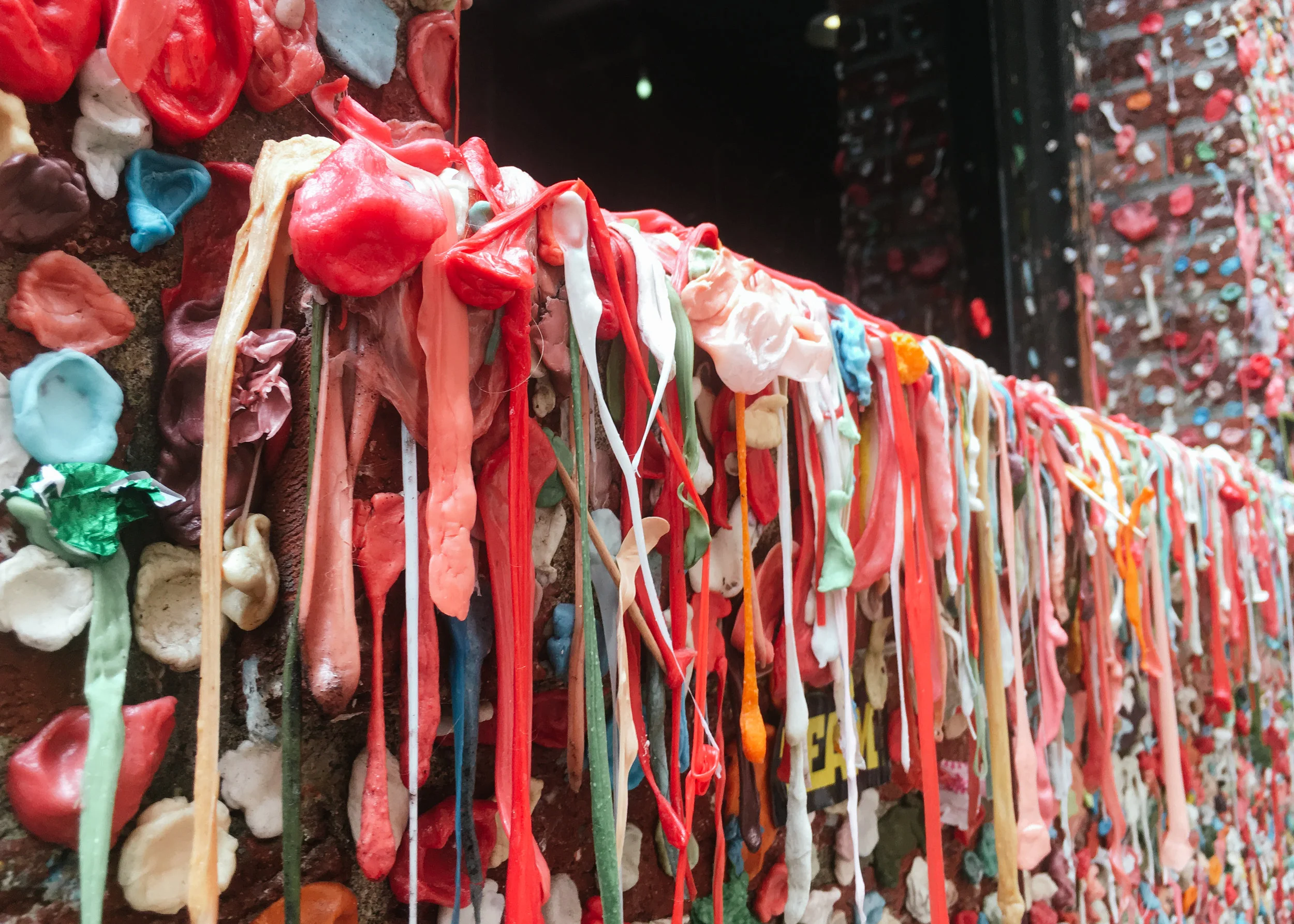 The infamous gum wall.