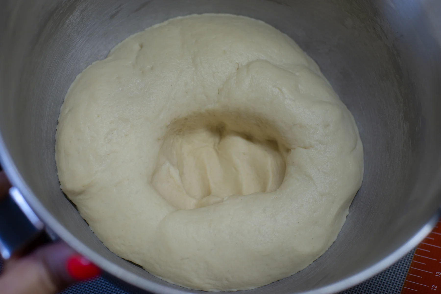 Wanted you to see that I punched the dough. 