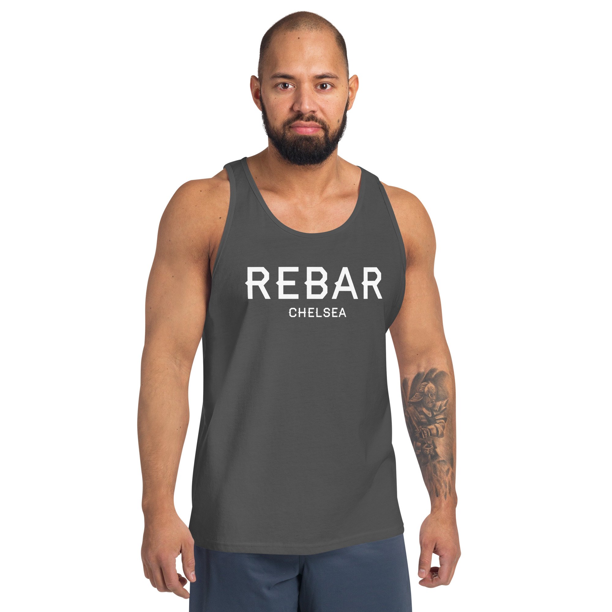 mens-staple-tank-top-asphalt-front-677df6911d2c6.jpg