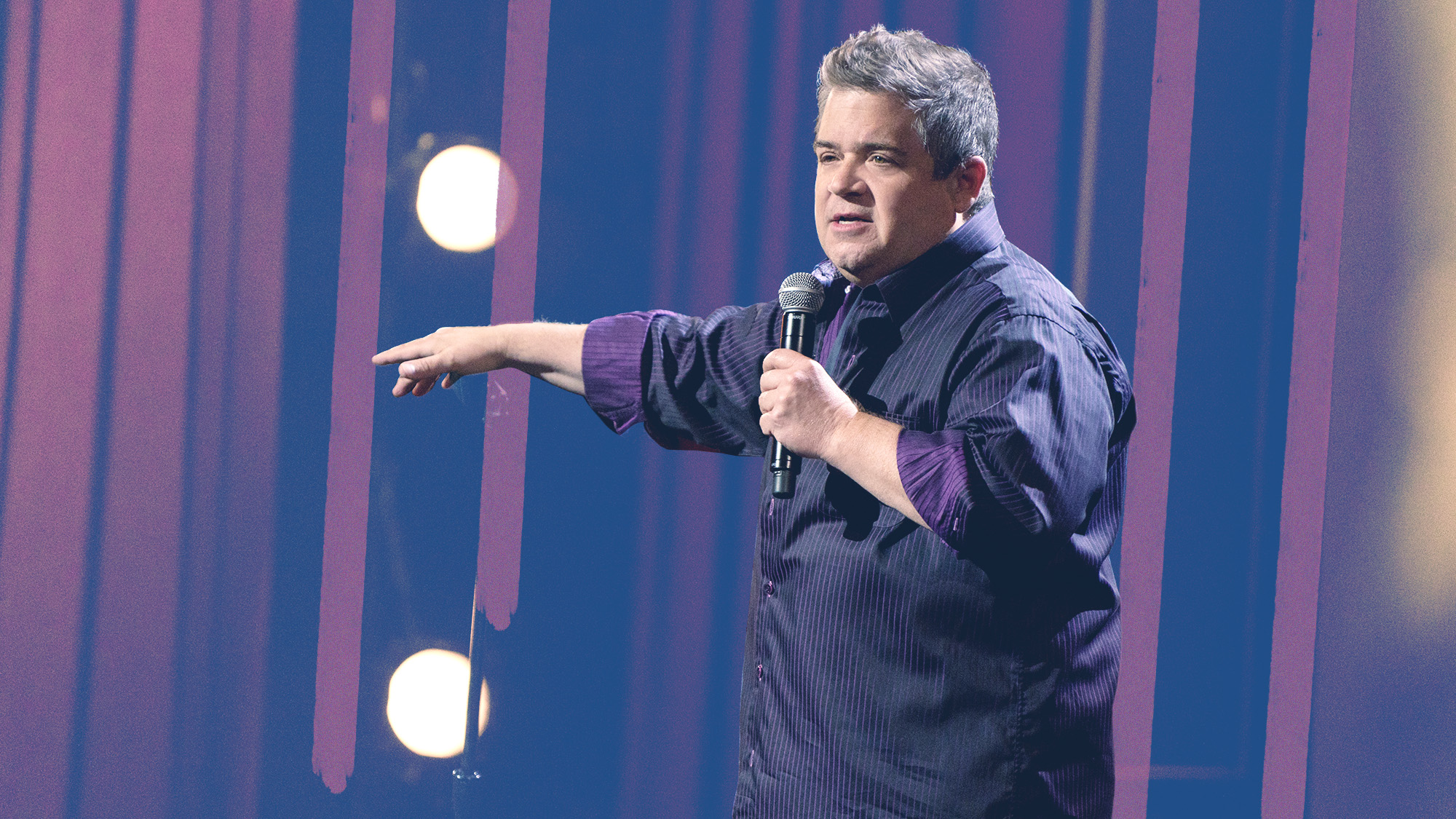 Graphic for The A.V. Club article, “You’ve got to walk yourself to the edge”: Patton Oswalt talks despair and defiance”