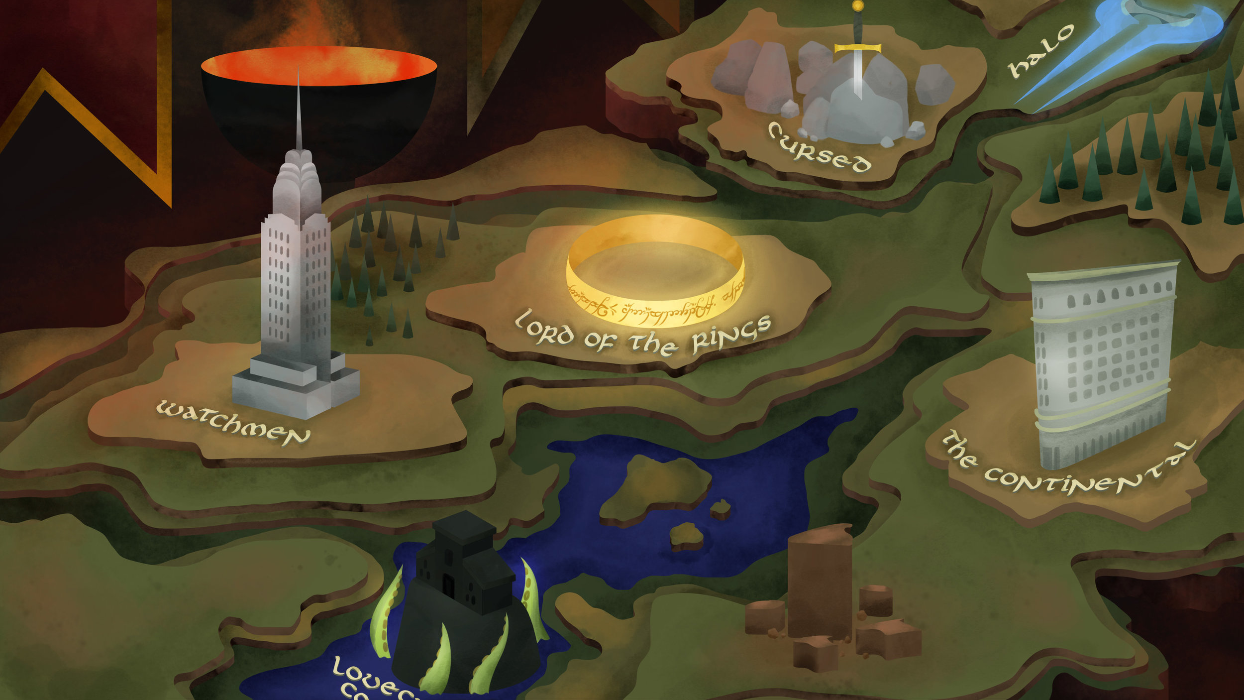 Illustration for The A.V. Club article, “ Game of Game Of Thrones thrones: 43 big upcoming fantasy and sci-fi shows ”