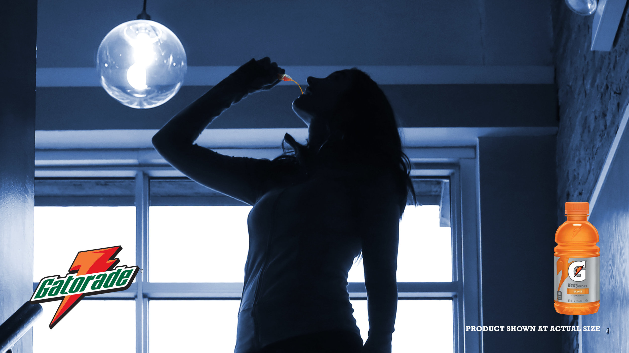 Photoshop composite Clickhole article, “ Perfect: Gatorade Is Releasing New 1.5-Ounce Bottles For People Who Just Walked Quickly Up The Stairs ”