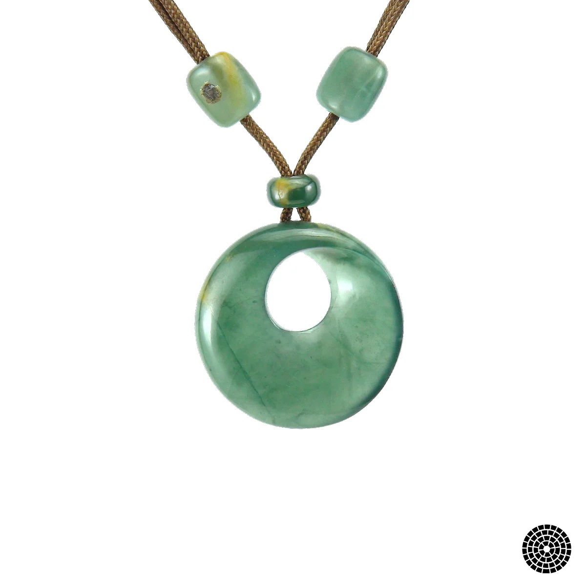 California Jade Carvings - Guatemalan Blue Jadeite Single Mobius - Handmade Jade Necklace 1.jpg