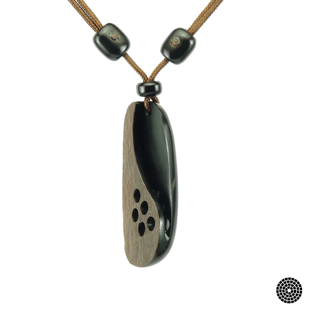 California Jade Carvings - Wyoming Edwards Black Jade %22Beneath the Surface%22 - Handmade Jade Necklace 2.jpg