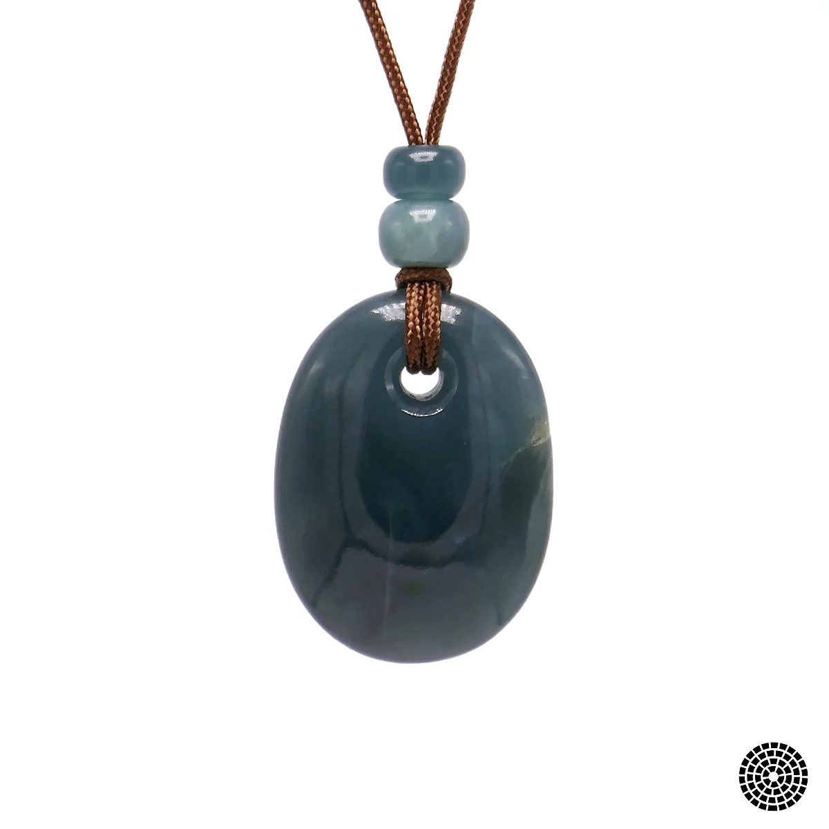 California Jade Carvings - Guatemalan Blue Jadeite Pendant 1 - Handmade Jade Necklace 1.jpg