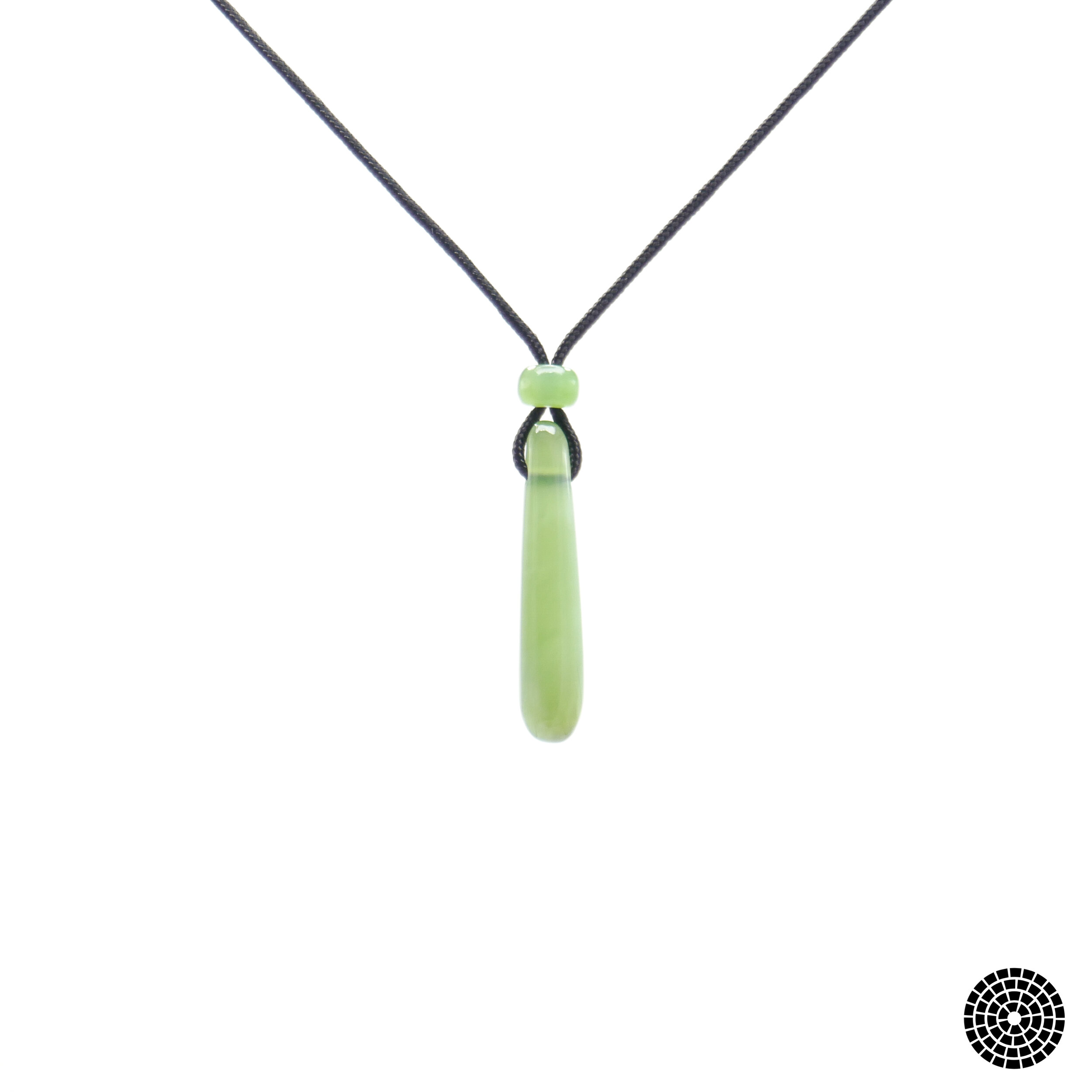 California Jade Carvings - Handcarved Siberian Chatoyant Green Jade Necklace C.jpg