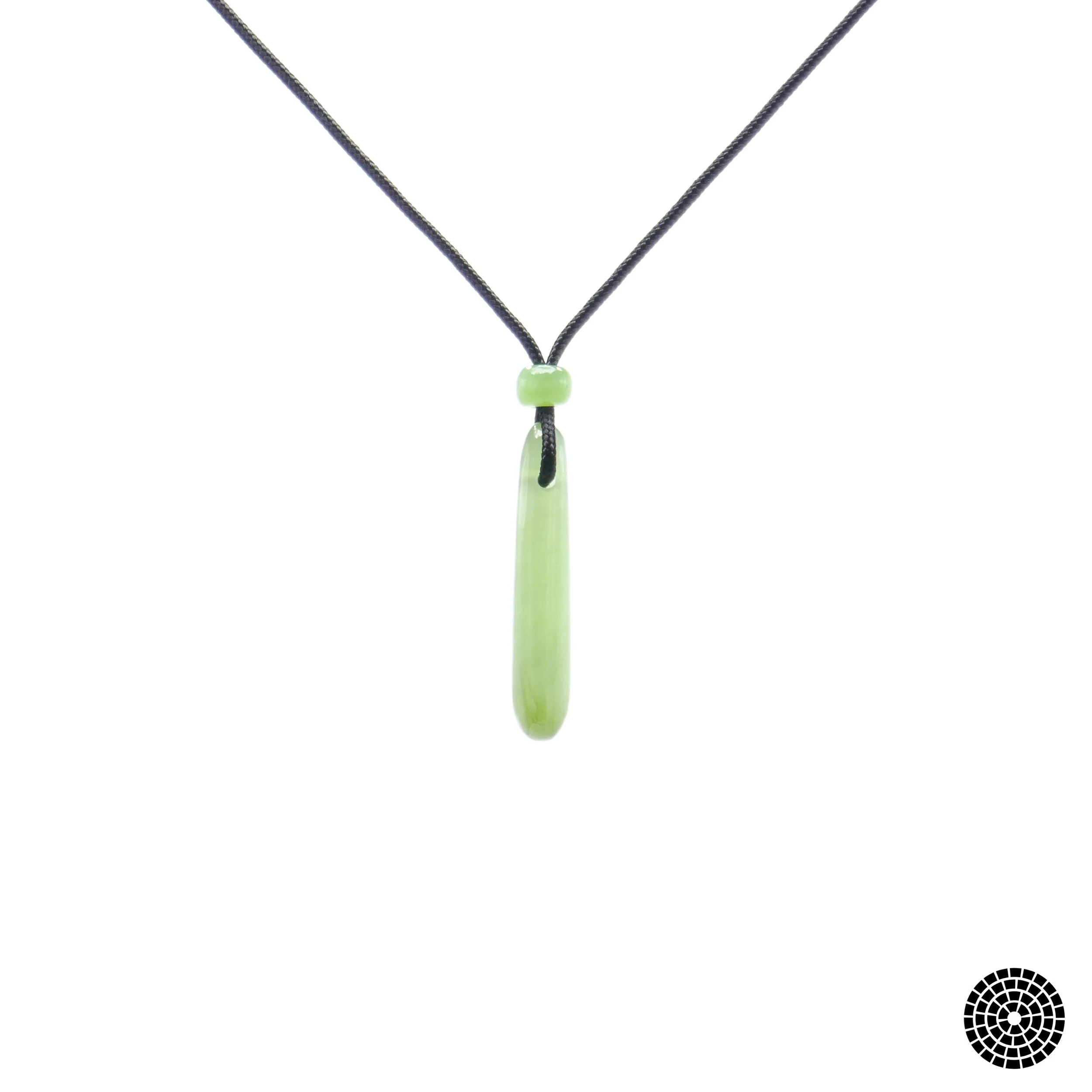 California Jade Carvings - Handcarved Siberian Chatoyant Green Jade Necklace D.jpg