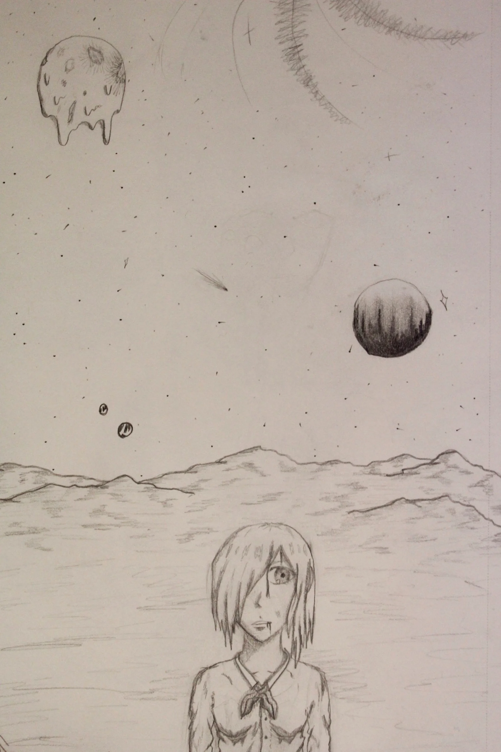 Shes in a different place. Alright yeah “uehehh How can she breathe without a mask dhuehh?”. You know maybe its a planet that has oxygen, i don’t know stop asking good questions
