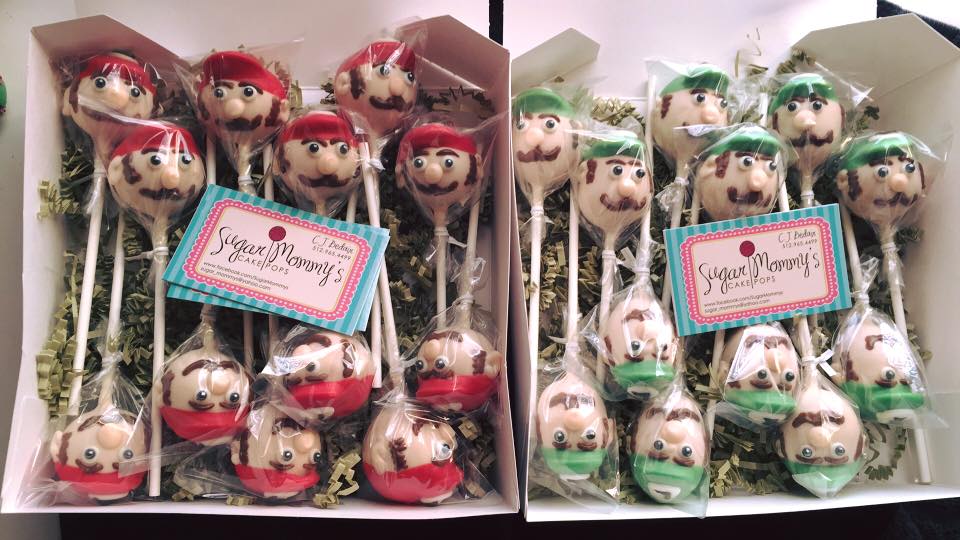 Mario and Luigi Cake Pops