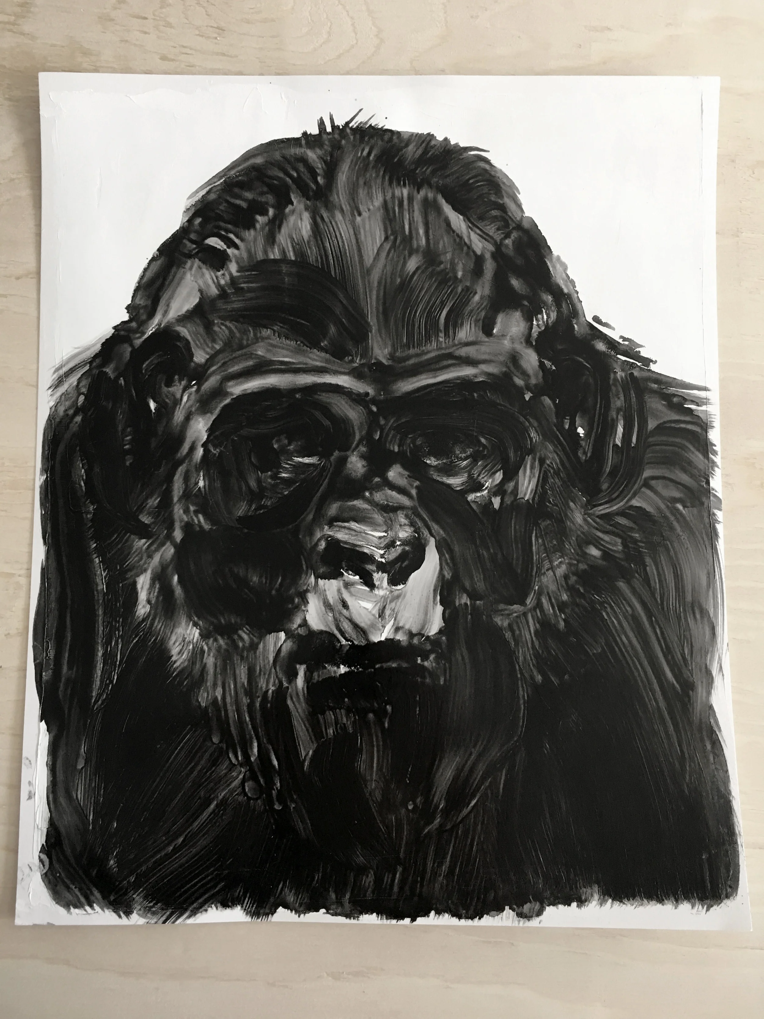 Étude à l'huile sur papier